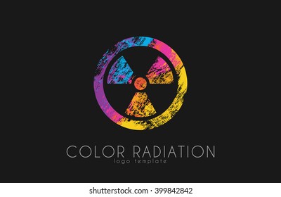 Radiation logo. Color radiation design. Creative logo