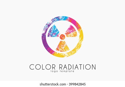 Radiation logo. Color radiation design. Creative logo