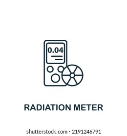 Radiation Meter Icon. Line Simple Measuring Icon For Templates, Web Design And Infographics