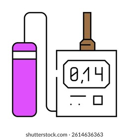 radiation monitoring nuclear energy line icon vector. radiation monitoring nuclear energy sign. isolated symbol illustration