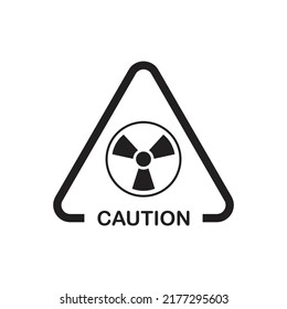 Radiation or nuclear caution icon design isolated on white background