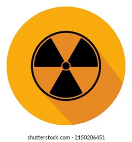 Radiation or nuclear caution icon in trendy colorful style design. Vector illustration isolated on white background.