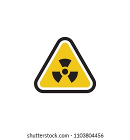 Radiation nuclear danger sign symbol vector