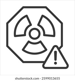 Radiation Outline Icon Vector Illustration