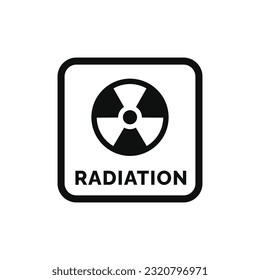 Símbolo de icono de marca de empaque de radiación