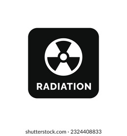 Símbolo de icono de marca de empaque de radiación