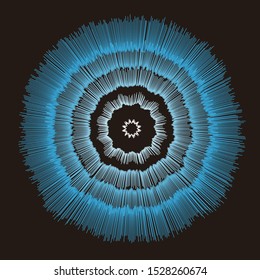 Radiation pattern with geometric lineal change