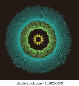 Radiation pattern with geometric lineal change