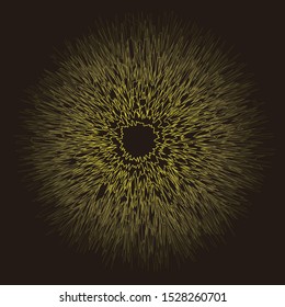 Radiation pattern with geometric lineal change