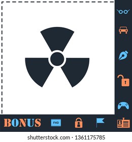 Radiation. Perfect icon with bonus simple icons