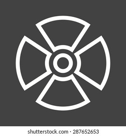 Radiation, Radioactive, Radio Therapy Icon Vector Image. Can Also Be Used For Healthcare And Medical. Suitable For Mobile Apps, Web Apps And Print Media.