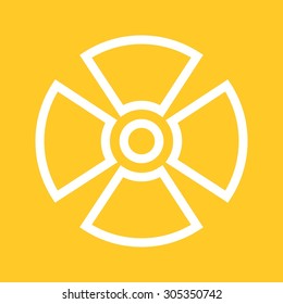 Radiation, Radioactive, Radio Therapy Icon Vector Image. Can Also Be Used For Healthcare And Medical. Suitable For Mobile Apps, Web Apps And Print Media.