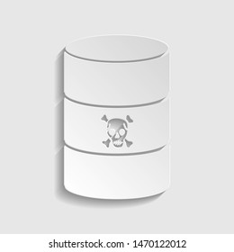 Radiation Round Sign. Paper style icon. Illustration.