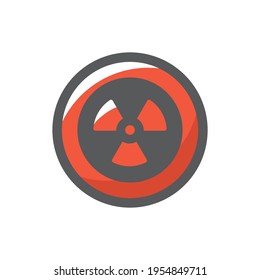 Radiation round Sign Vector icon Cartoon illustration.