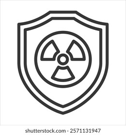 Radiation Safety Icon Vector Illustration Outline