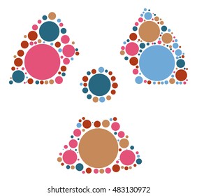 radiation shape vector design by color point