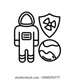 Radiation Shielding icon in vector. Illustration