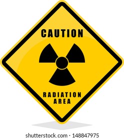 Beware Ionizing Radiation Hazard Warning Vector Stock Vector (Royalty ...