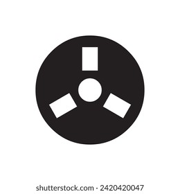 Radiation sign. Danger sign. Flat design.