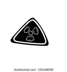 radiation sign doodle icon vector hand drawing 