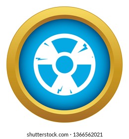 Radiation sign icon blue vector isolated on white background for any design