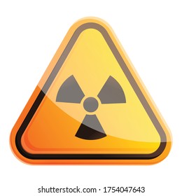 Radiation sign icon. Cartoon of radiation sign vector icon for web design isolated on white background