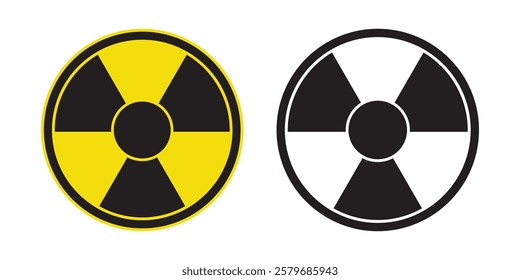 Radiation sign and icon. Radioactivity alert symbol.