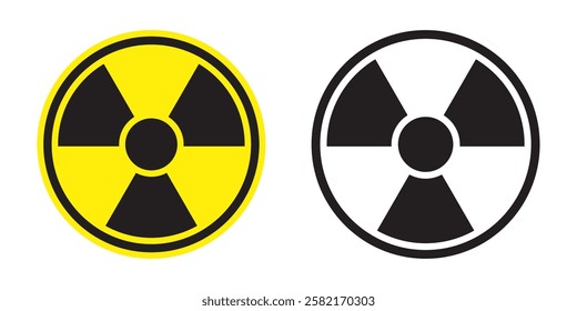 Radiation sign and icon. Radioactivity alert symbol.