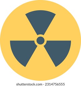 Imagen vectorial del icono de signo de radiación. Adecuado para aplicaciones web móviles y medios de impresión.