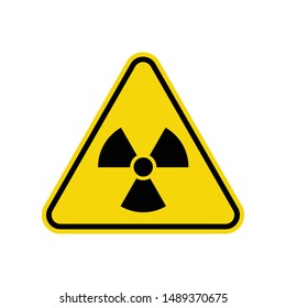 Radiation Sign Isolated On White Background. ISO Triangle Warning Symbol Simple, Flat Vector, Icon You Can Use Your Website Design, Mobile App Or Industrial Design. Vector Illustration