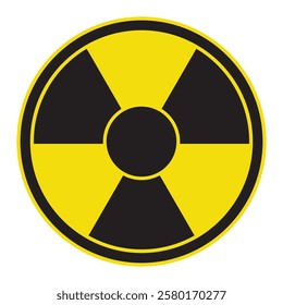 Radiation sign. Radioactivity alert symbol.