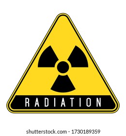 Radiation Sign Radioactivity Warning Yellow Sign Stock Vector (Royalty ...