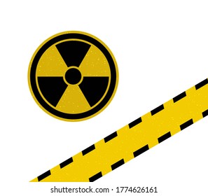 Radiation sign stock vector icon