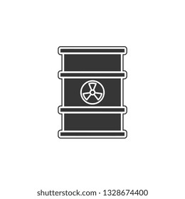 Radiation Sign Tank icon. Simple outline vector of Sustainable Energy set icons for UI and UX, website or mobile application on white background