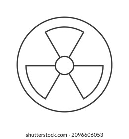 Radiation sign thin vector illustration