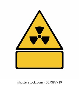 The radiation sign vector design isolated on white background