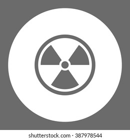 Radiation sign. Vector icon grey and white
