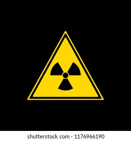 Radiation sign. Vector illustration, flat design.