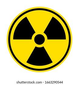 Radiation Sign. Warning Symbol. Radioactive Vector Flat Icon