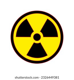 radiation sign. warning symbol. Radioactive vector flat icon. Danger sign.