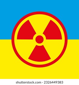 radiation sign. warning symbol. Radioactive vector flat icon. Danger sign.