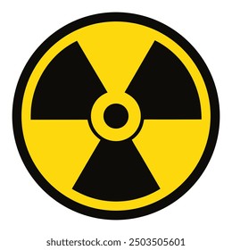 radiation sign in white background.art and illustrator.