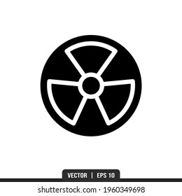 Radiation Silhouette icon vector, illustration logo template in trendy style. Suitable for many purposes.