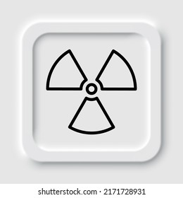 Radiation simple icon vector. Flat design. Neumorphism design.ai