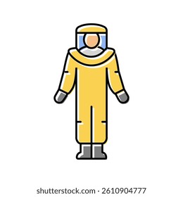 radiation suit nuclear energy color icon vector. radiation suit nuclear energy sign. isolated symbol illustration