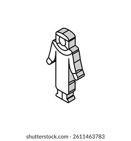 radiation suit nuclear energy isometric icon vector. radiation suit nuclear energy sign. isolated symbol illustration