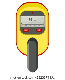 Medidores de reconocimiento radiactivo utilizados para vigilar los niveles de radiación en laboratorios cercanos donde hay materiales radiactivos u otras fuentes de radiación. Diseño plano