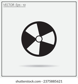 Radiation symbol of activity, vector illustration