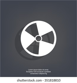 Radiation symbol of activity, vector illustration