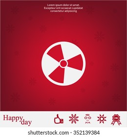 Radiation symbol of activity, vector illustration